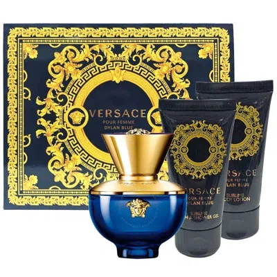 Versace Ladies Dylan Blue Gift Set Fragrances 8011003884957 In Blue / White