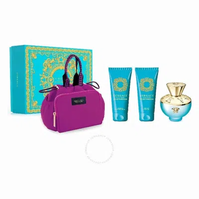 Versace Ladies Dylan Turquoise Gift Set Fragrances 8011003885008 In Pink / Turquoise