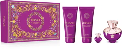 Versace Ladies Pour Femme Dylan Purple 4pcs Edp Gift Set Fragrances 8011003906895 In Transparent