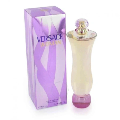 Versace Ladies  Woman Edp Spray 3.4 oz Fragrances 8018365250468 In Blue / Grey