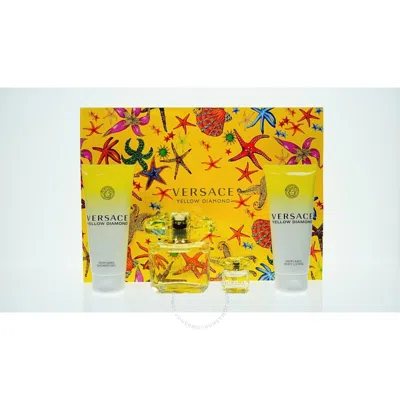 Versace Ladies Yellow Diamond Gift Set Fragrances 8011003879168 In White