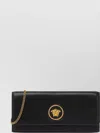 Versace Medusa-plaque Calfskin Shoulder Bag In Black