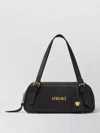 Versace Tag Mini Sac De Bowling En Cuir Nappa In Black