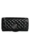 Versace Lambskin Leather Crossbody Shoulder Women's Bag In Black