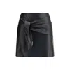 Versace Minigonna In Pelle Nera  Donna In Black