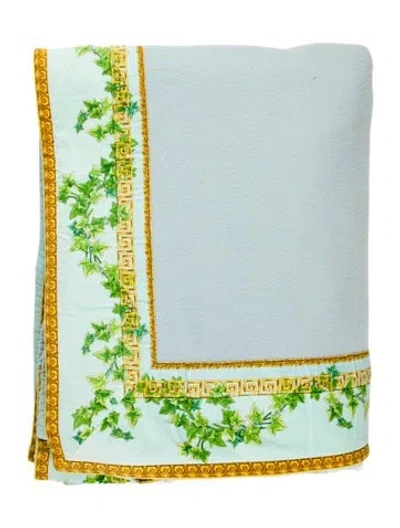 Pre-owned Versace Lambswool Blanket In Multi