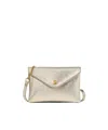Versace Laminated Leather Shoulder Bag In Neutral