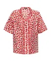 Versace Floral Garden Collared Shirt In Red