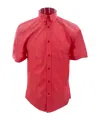Versace Lapel Short-sleeved Shirt In Red