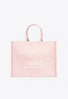 Versace Large Athena Barocco Tote Bag In Pink