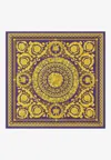 Versace Large Barocco Print Silk Scarf In Multicolor