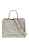 VERSACE VERSACE LARGE EMBROIDERY JACQUARD TOTE BAGS