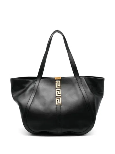 Pre-owned Versace Large Greca Goddess Tote Bag
