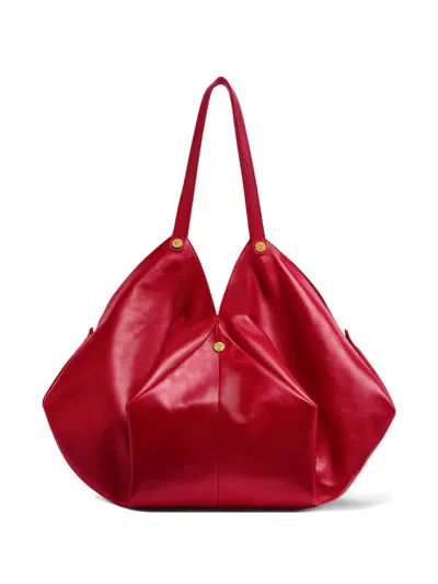 Versace Protea Large Shoulder Bag In Red