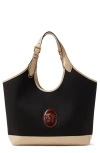 Versace Double-handle Handbag In Black