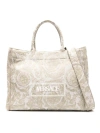 VERSACE LARGE TOTE EMBROIDERY JACQUARD