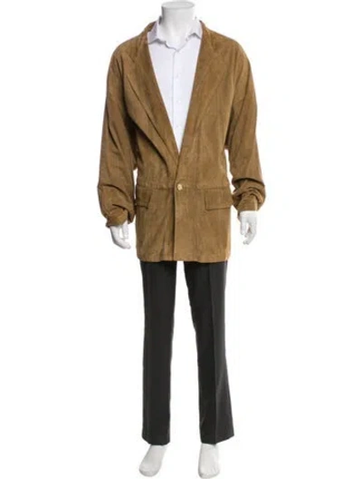 Pre-owned Versace Late 1970's - Early 1980's Overcoat In Neutral