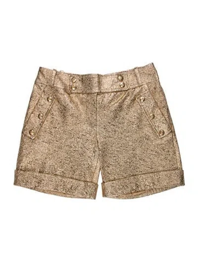 Pre-owned Versace Late 2000's - Early 2010's Mini Shorts In Gold