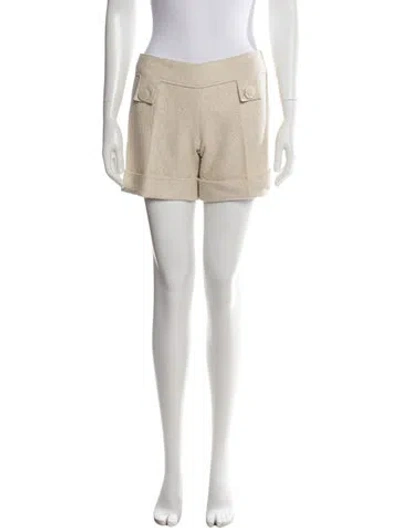 Pre-owned Versace Late 2000's - Early 2010's Mini Shorts In Neutrals