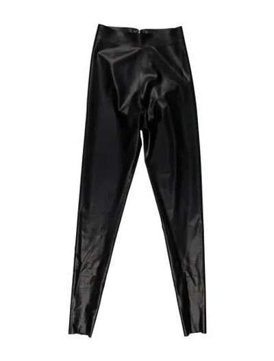 Pre-owned Versace Latex Skinny Leg Pants In Black