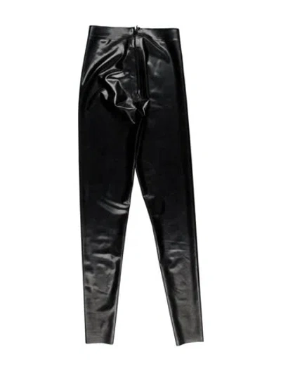 Pre-owned Versace Latex Skinny Leg Pants In Black