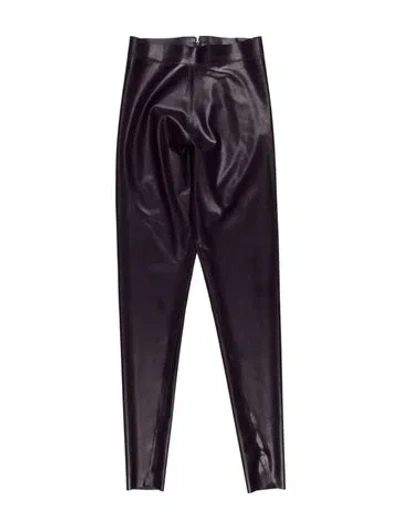 Pre-owned Versace Latex Skinny Leg Pants W/ Tags In Purple