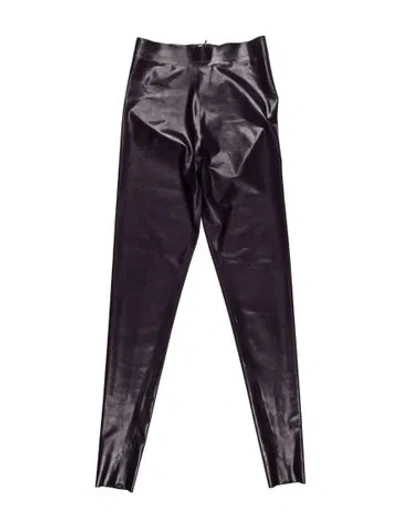 Pre-owned Versace Latex Skinny Leg Pants W/ Tags In Purple