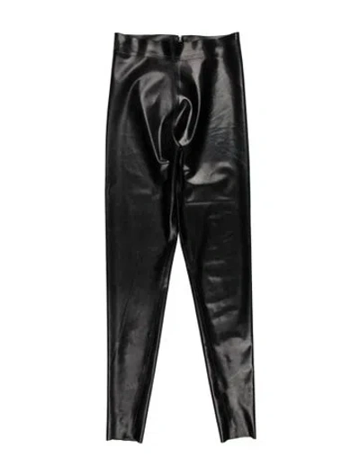 Pre-owned Versace Latex Straight Leg Pants W/ Tags In Black