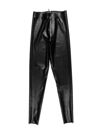 Pre-owned Versace Latex Straight Leg Pants W/ Tags In Black