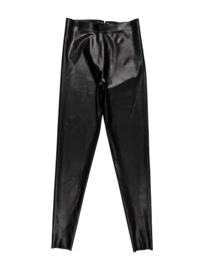 Pre-owned Versace Latex Straight Leg Pants W/ Tags In Black