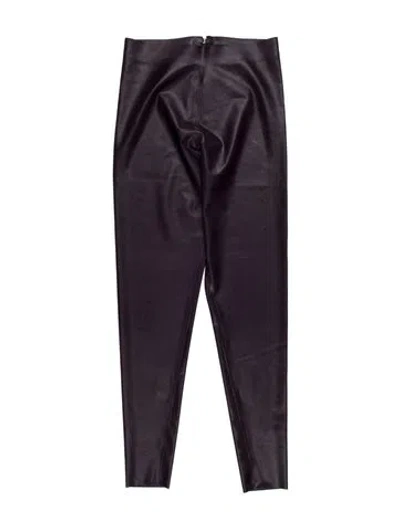 Pre-owned Versace Latex Straight Leg Pants W/ Tags In Purple