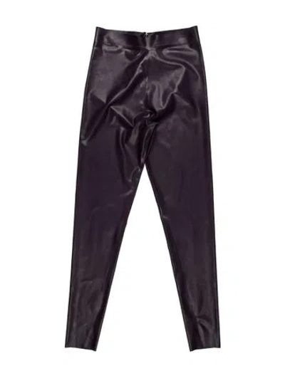 Pre-owned Versace Latex Straight Leg Pants W/ Tags In Purple