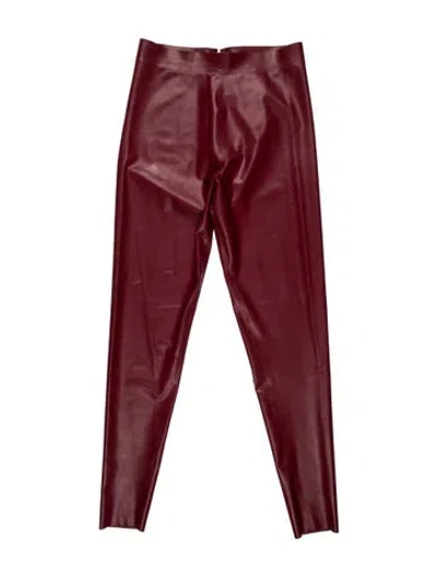 Pre-owned Versace Latex Straight Leg Pants W/ Tags In Red