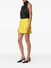 Versace Layered Ruffled Mini Skirt In Yellow