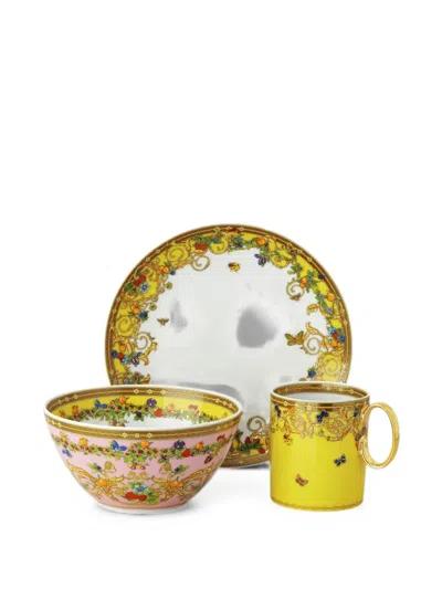 Versace Le Jardin Breakfast Set In Yellow