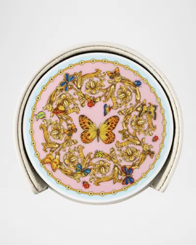 Versace Le Jardin De  Coasters, Set Of 4 In Multi
