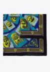 Versace Le Maschere Printed Shawl In Multicolor