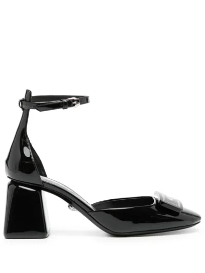 VERSACE LEATHER 80MM PUMPS