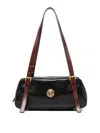 Versace Rectangular Handbag In Smooth Silk And Nylon In Black