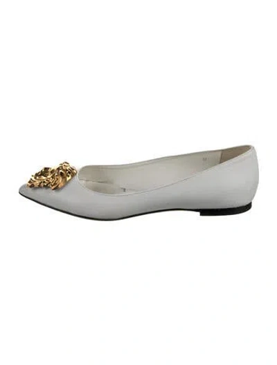 Pre-owned Versace Leather Ballet Flats In Multi