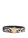 Versace Leather Belt In ホワイト
