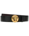 Versace Leather Belt In Black
