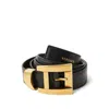Versace Adjustable Calf Leather Belt Refined Design In Black