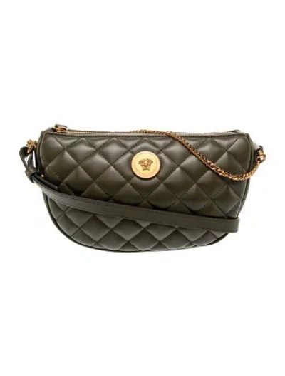 Pre-owned Versace Leather Belt Bag In Green