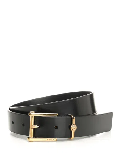 Versace Leather Belt Belts Black
