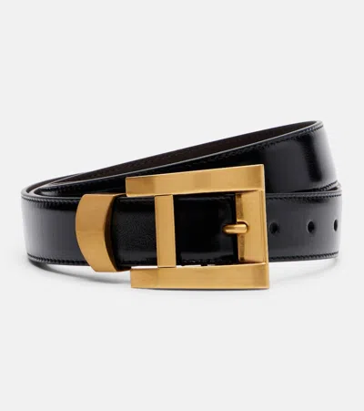Versace Leather Belt In Black