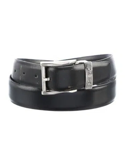 Pre-owned Versace Leather Belt In Black