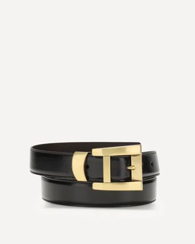 Versace Leather Belt In Black