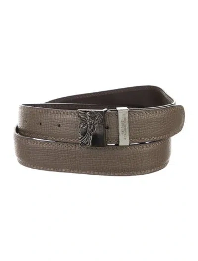 Pre-owned Versace Leather Belt In Brown
