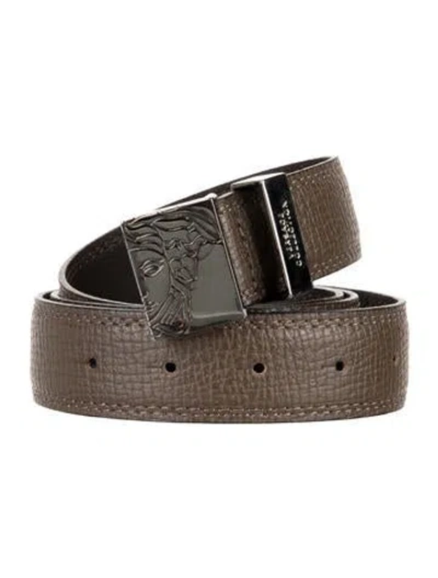 Pre-owned Versace Leather Belt In Brown